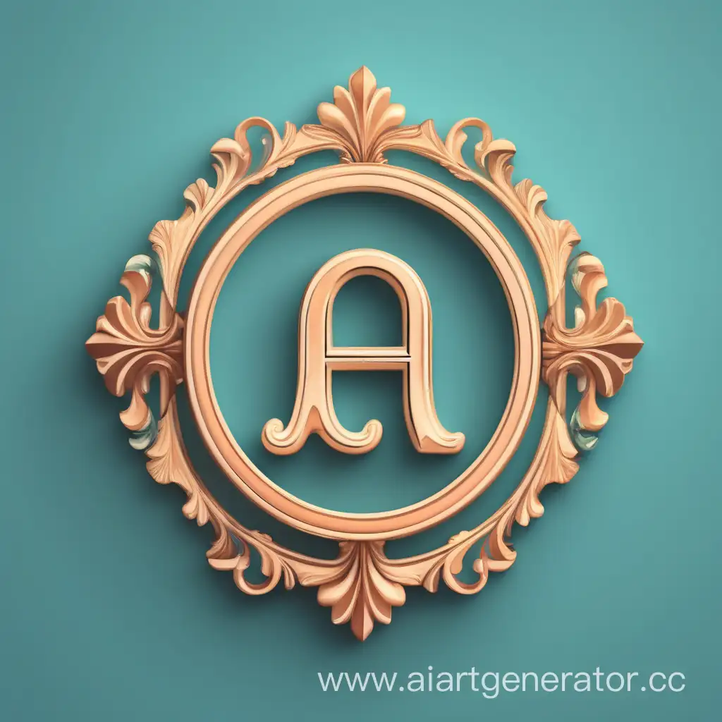 Simple logo of a 3D bright vintage frame, made of a cinematic.