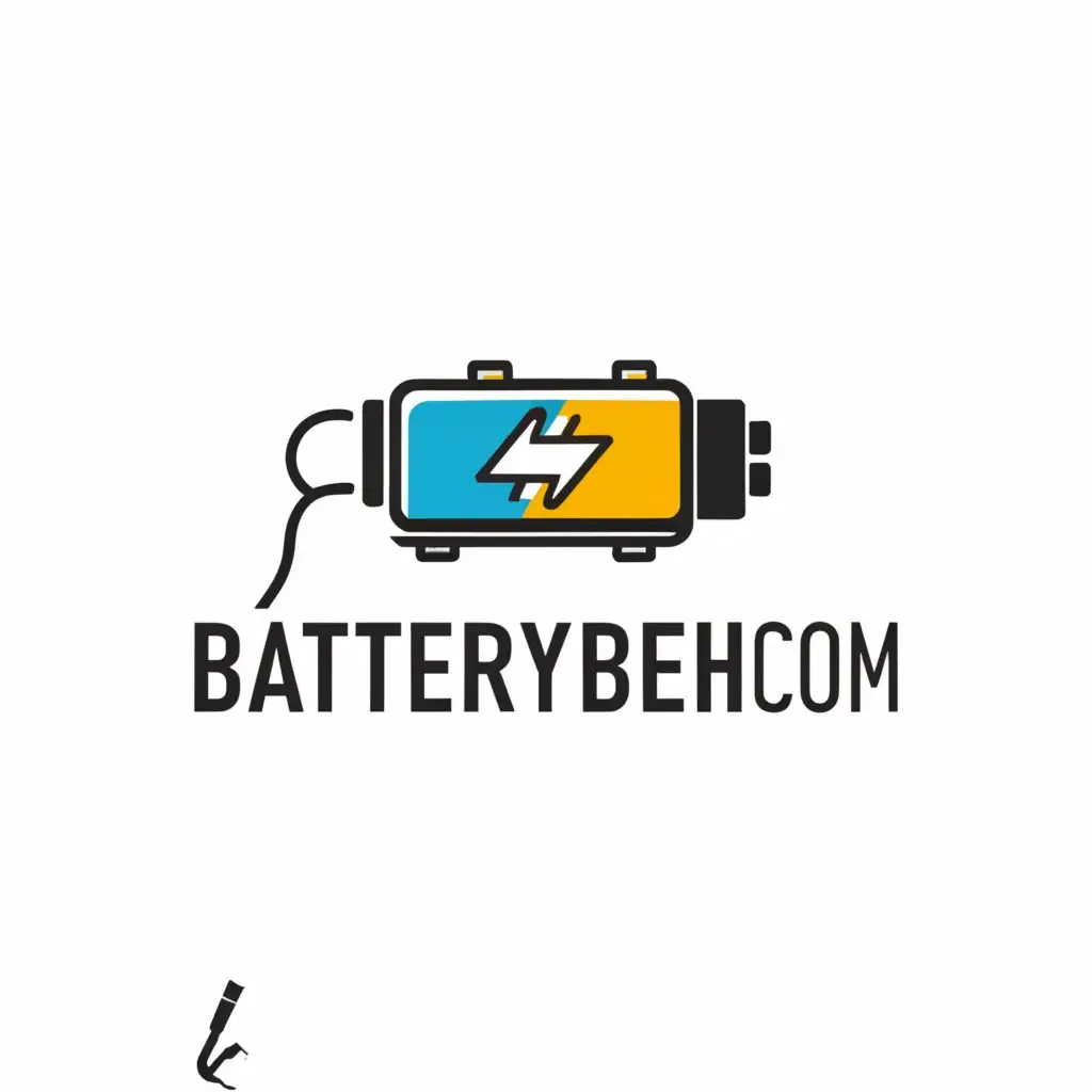 LOGO-Design-For-BatteryBenchcom-Stylized-Battery-Plugged-on-White-Background
