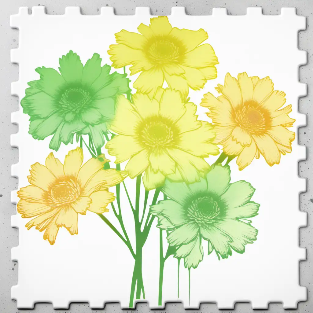 Pastel Watercolor Cockscomb Flower Andy Warhol Inspired Floral Clipart