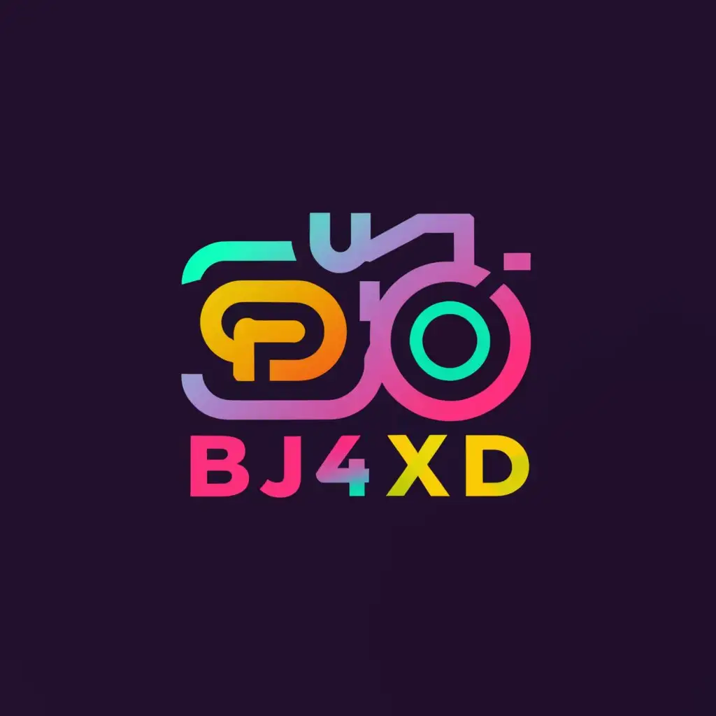 a logo design,with the text "bj4xd", main symbol:cam girls,Moderate,clear background