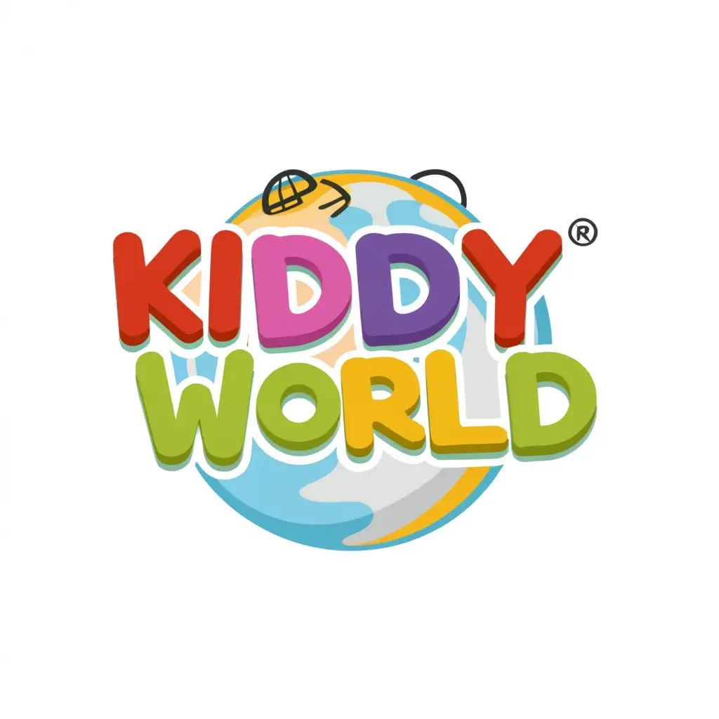 a logo design,with the text "Kiddy World", main symbol:KIDDY WORLD,Moderate,be used in Home Family industry,clear background