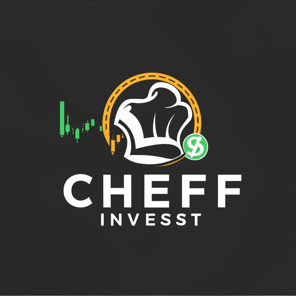 a logo design,with the text "chef invest", main symbol:chef and stock and coin,Moderate,be used in Finance industry,clear background