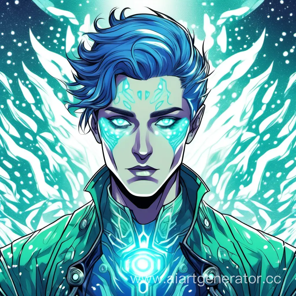 Psionic-Androgynous-Figure-with-Glowing-Eyes-in-Mint-and-Blue-Palette