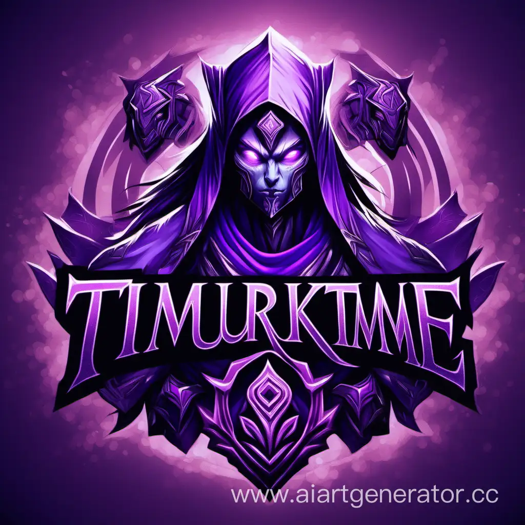 баннер в стилистике Dota 2 с надписью TimurkaTime в фиолетовых тонах

