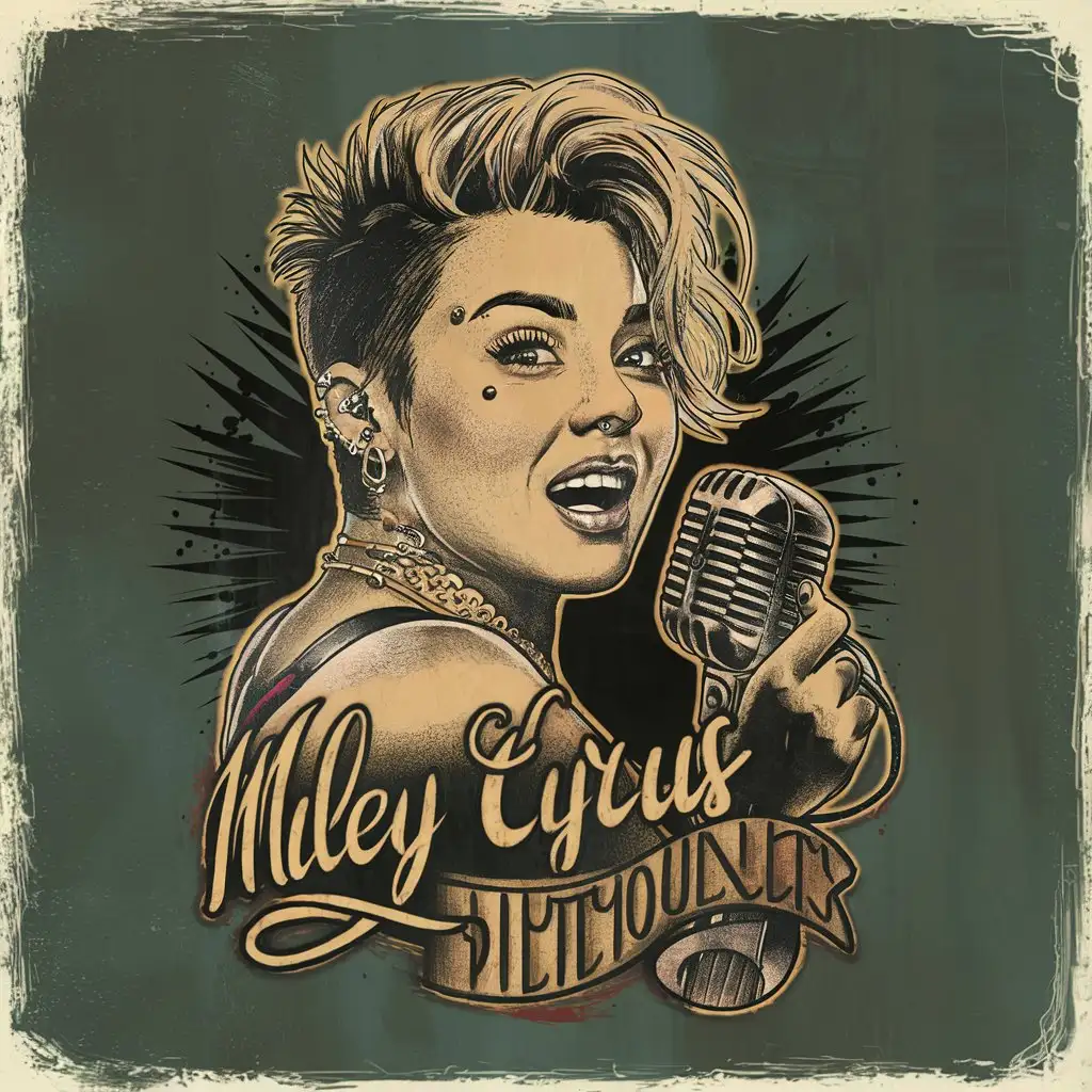Miley-Cyrus-Tattoo-Sketch-Vintage-Style-Portrait