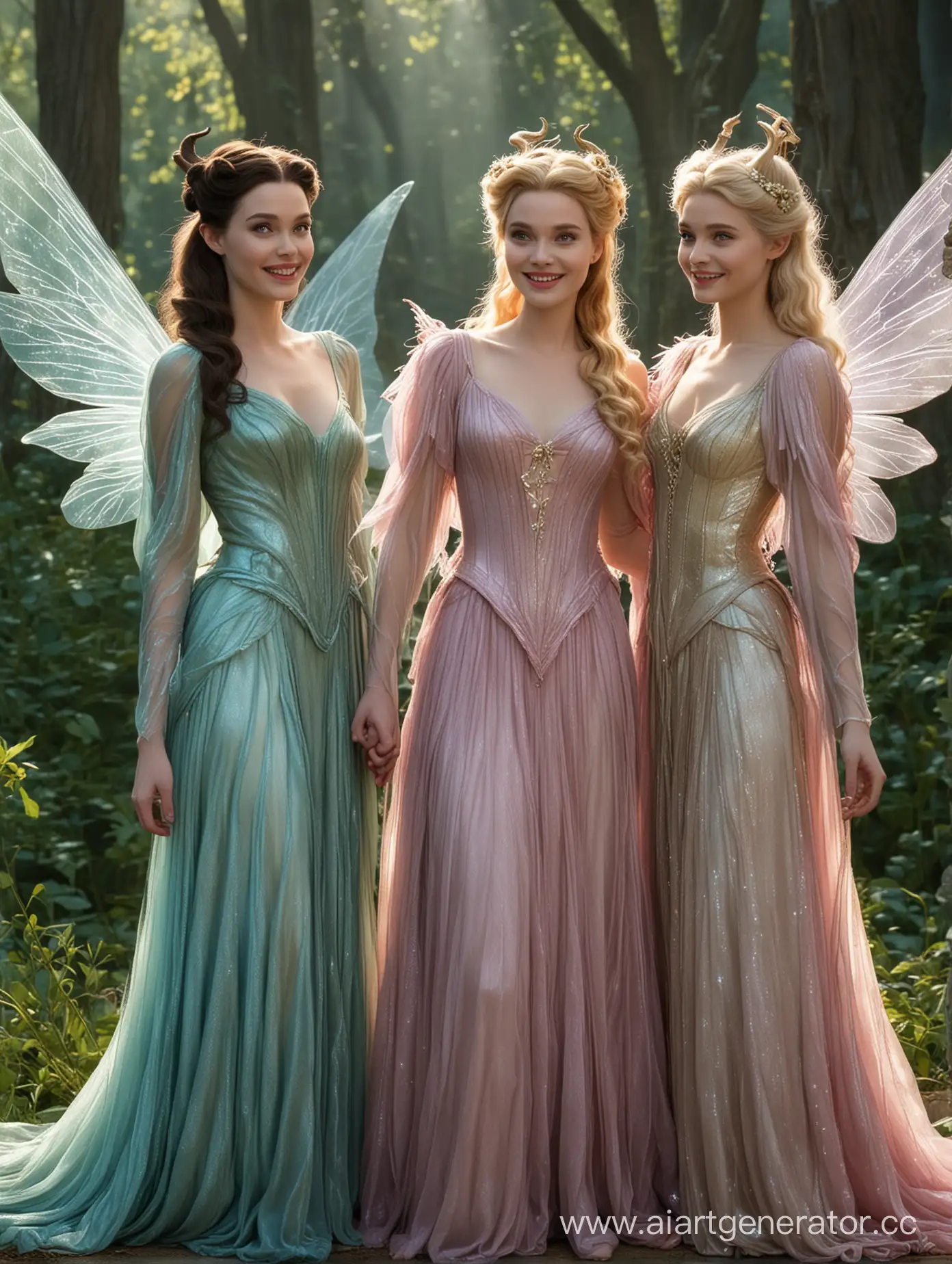 Three-Fairies-Tending-to-Aurora-in-Maleficent