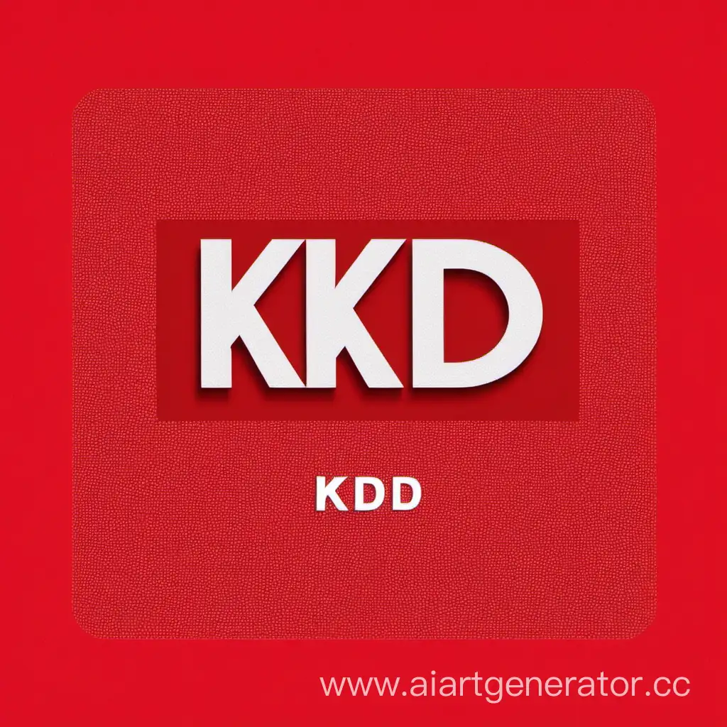 Text KKD on red background 