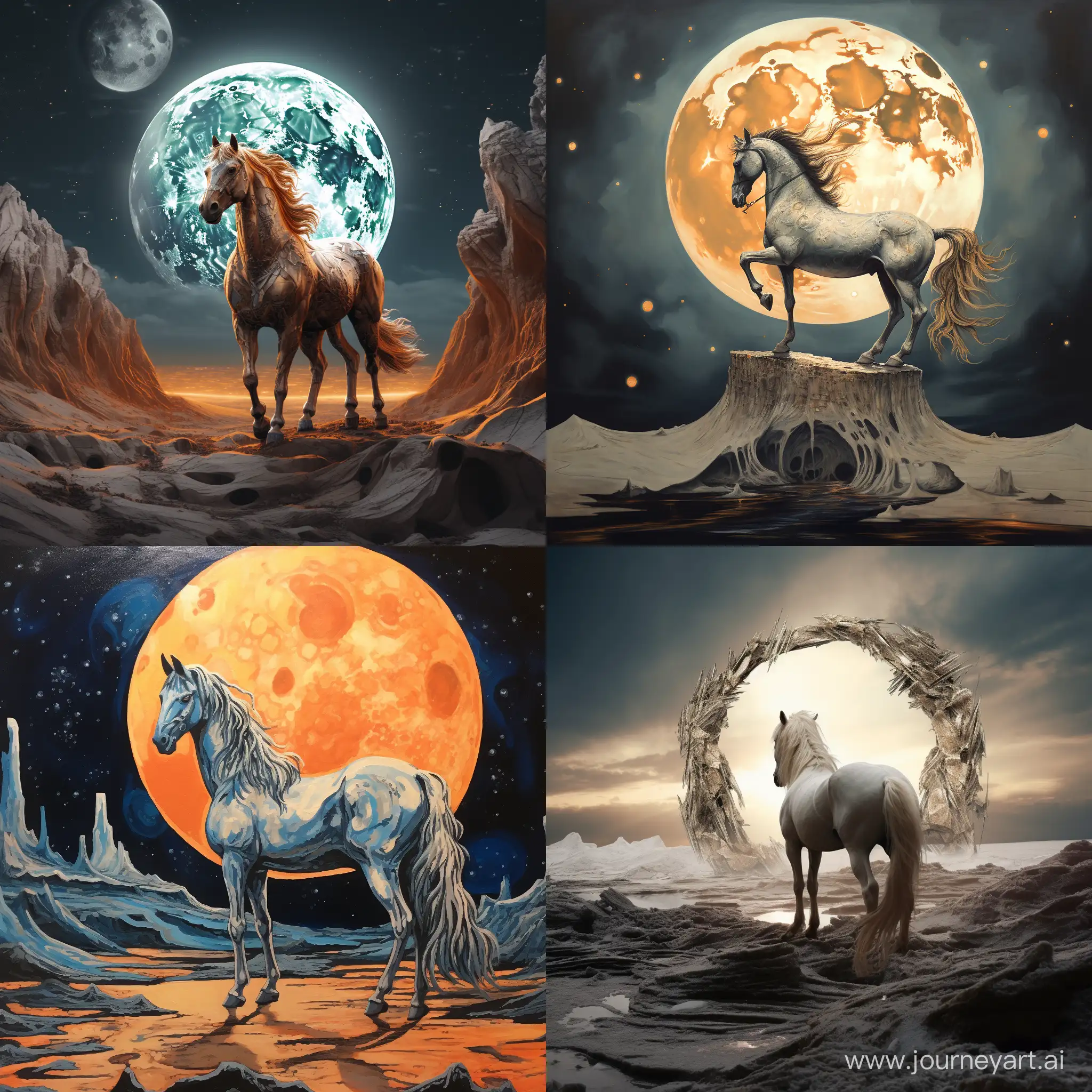 Horse on moon