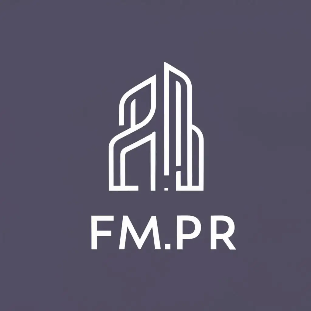 logo, logo, futuristic  logo of a skyscraper and Moroccan door, with the text "F.M.P.R", typography, be used in Education industry
