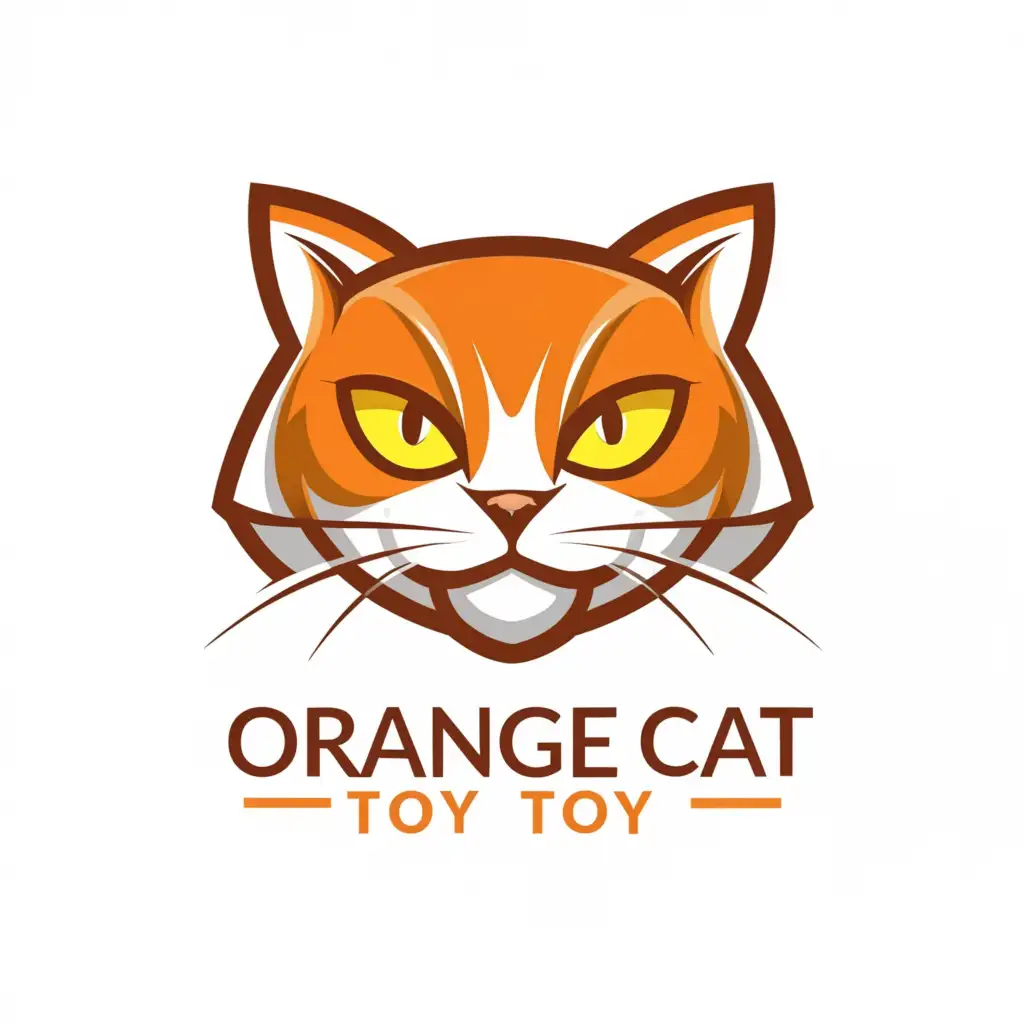 LOGO-Design-For-Orange-Cat-Toy-Playful-and-Energetic-Orange-Cat-Symbol-for-Sports-Fitness-Industry