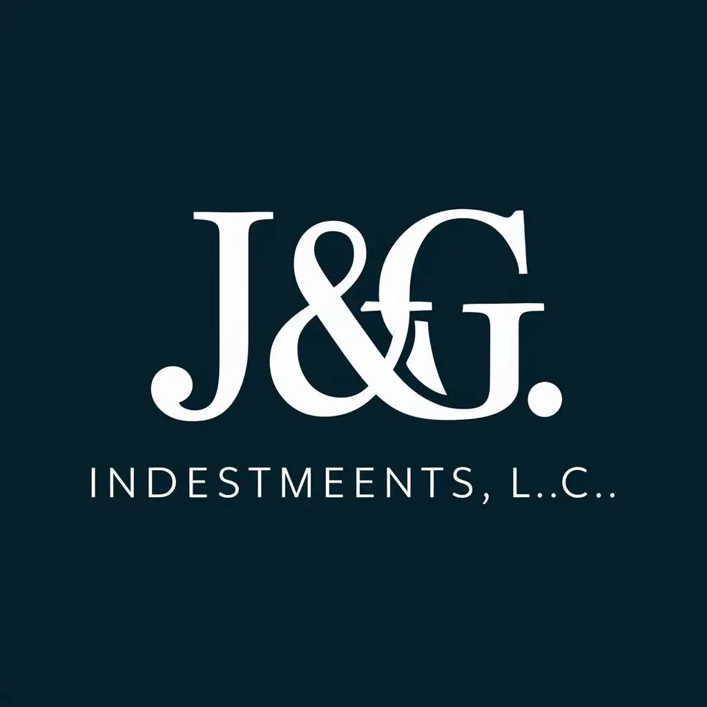 logo, home, with the text "J & G Investments L.L.C.", typography, be used in Finance industry