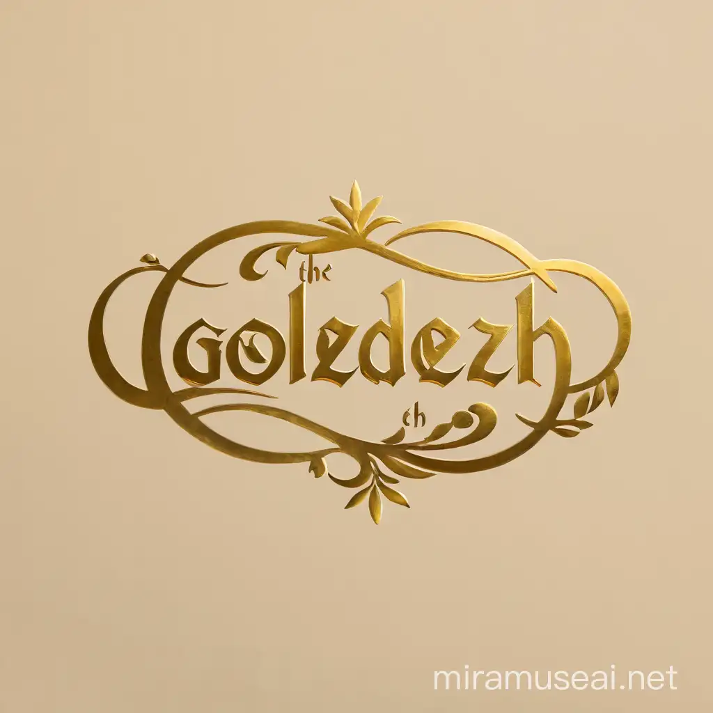 Vibrant Goldezh Text Design on Glowing Background