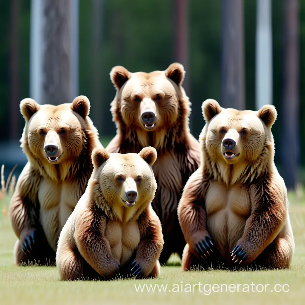 Four-Majestic-Bears-in-the-Wilderness