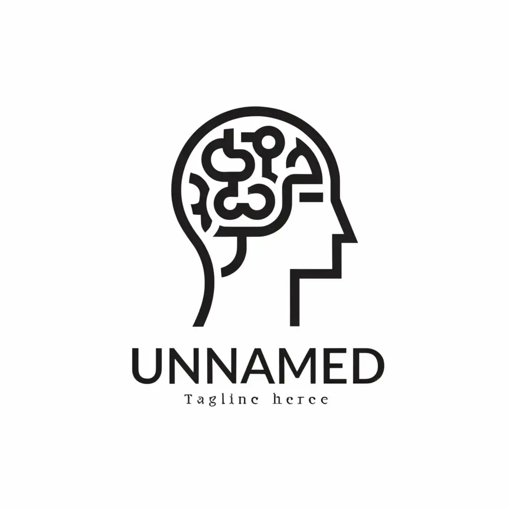a logo design,with the text "unnamed", main symbol:head person brain,Moderate,clear background