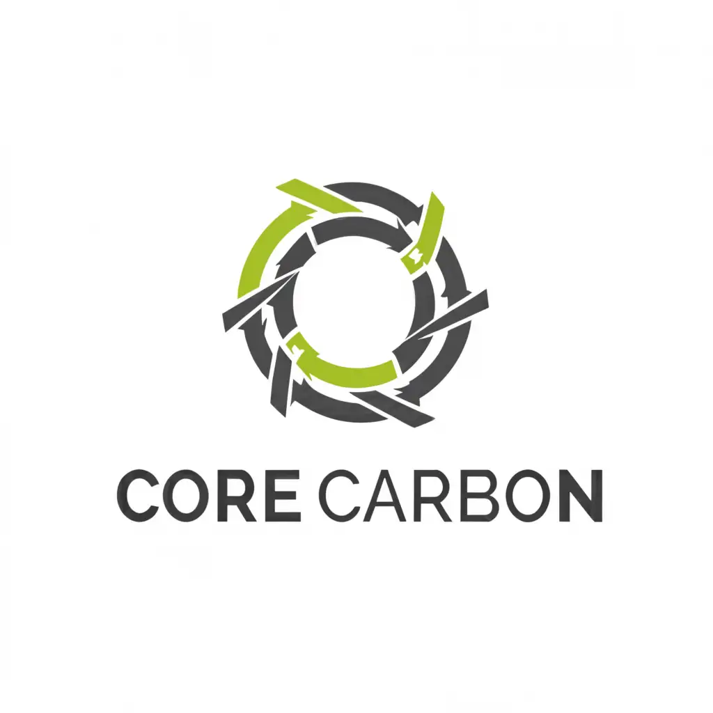 a logo design,with the text "COre CArboin", main symbol:Circular cycle,Moderate,be used in Construction industry,clear background