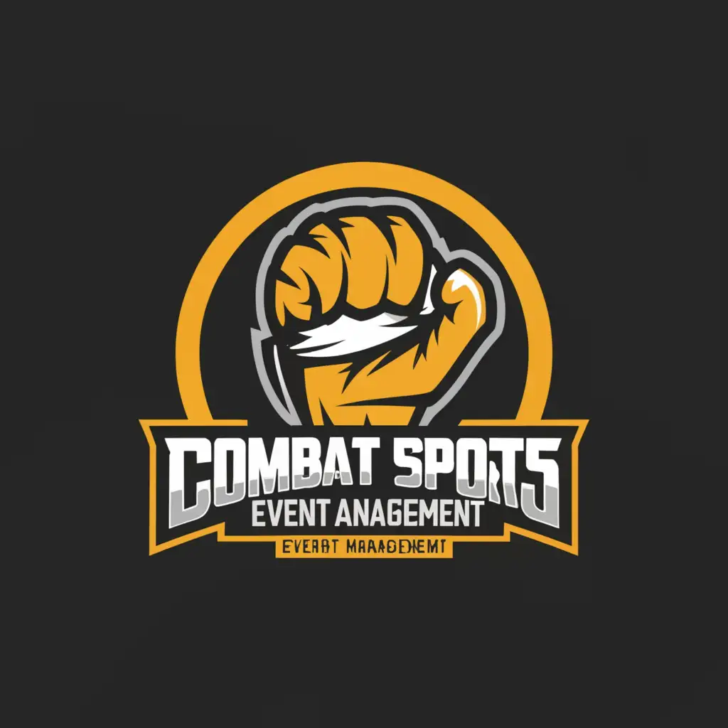 a logo design,with the text "Combat Sports Event Management", main symbol:Boxing,Moderate,be used in Sports Fitness industry,clear background