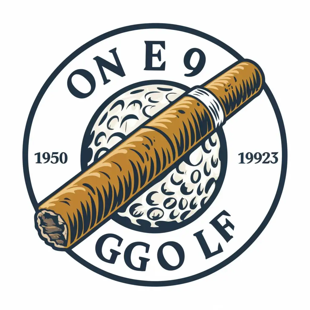 logo, cigar, with the text "One 9 Golf", typography, be used in Retail industry