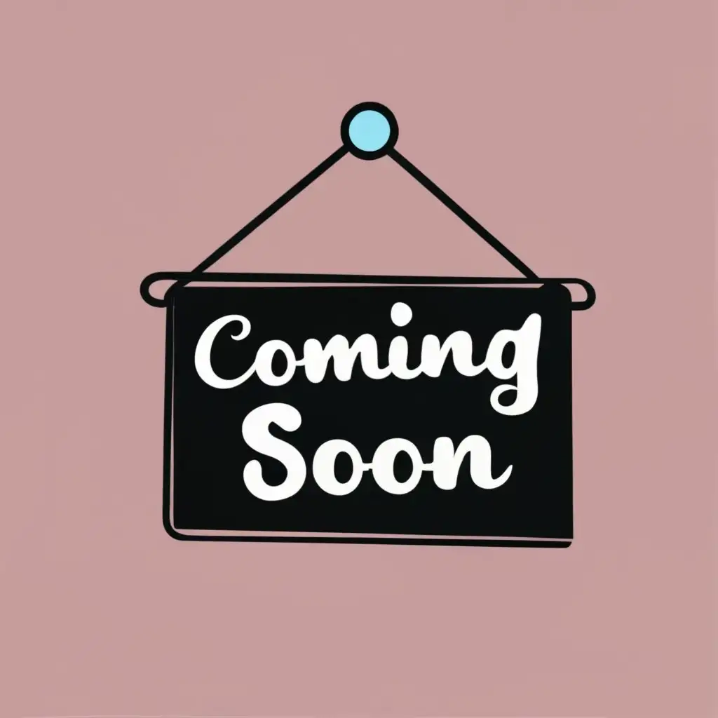 logo, black screen, with the text "coming soon", typography, be used in Entertainment industry