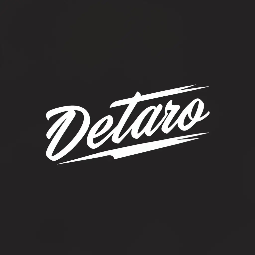 a logo design,with the text "Detaro", main symbol:motorcycle,Moderate,be used in Automotive industry,clear background