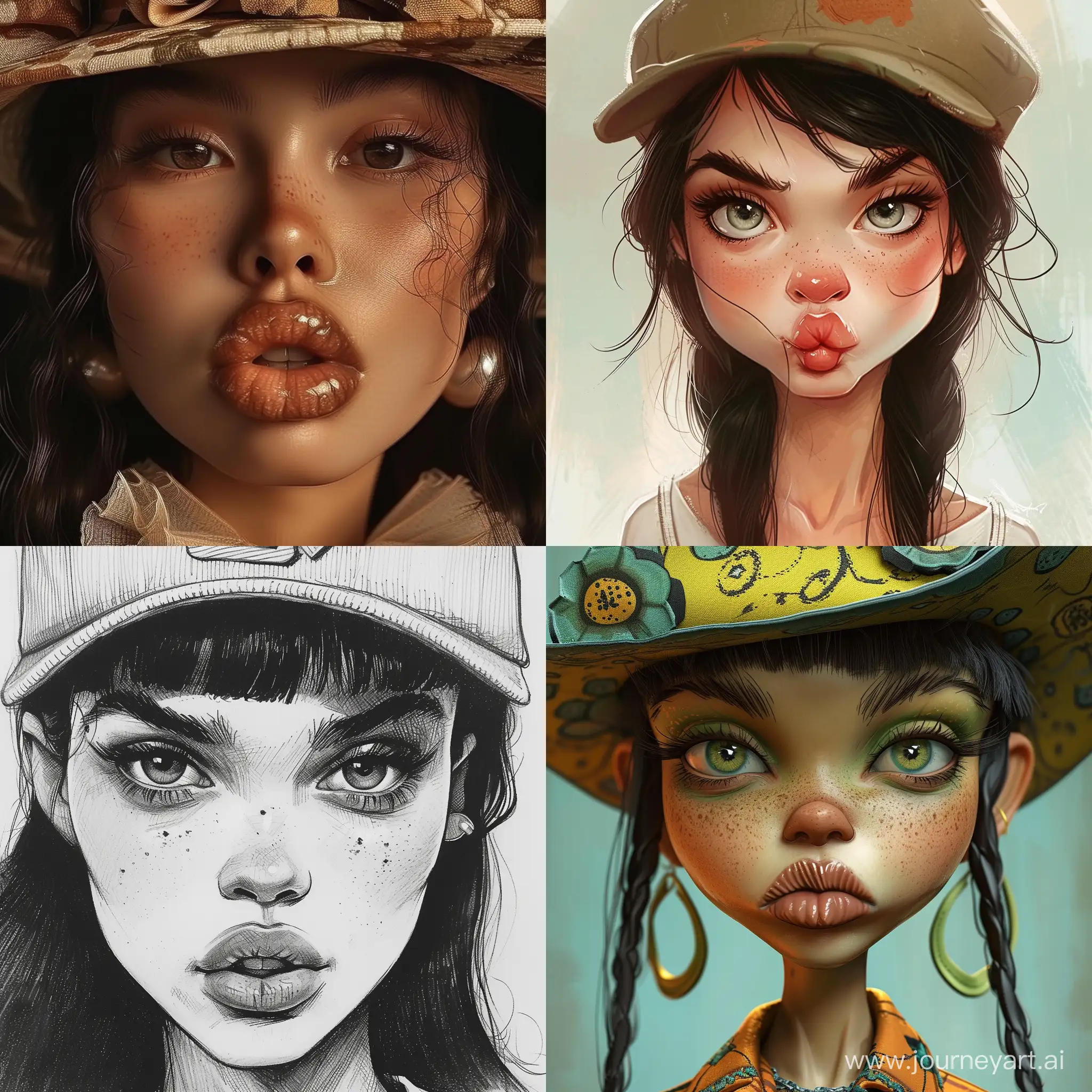 Adorable-Girl-with-Unique-Lip-Features-and-Perry-the-PlatypusInspired-Hat