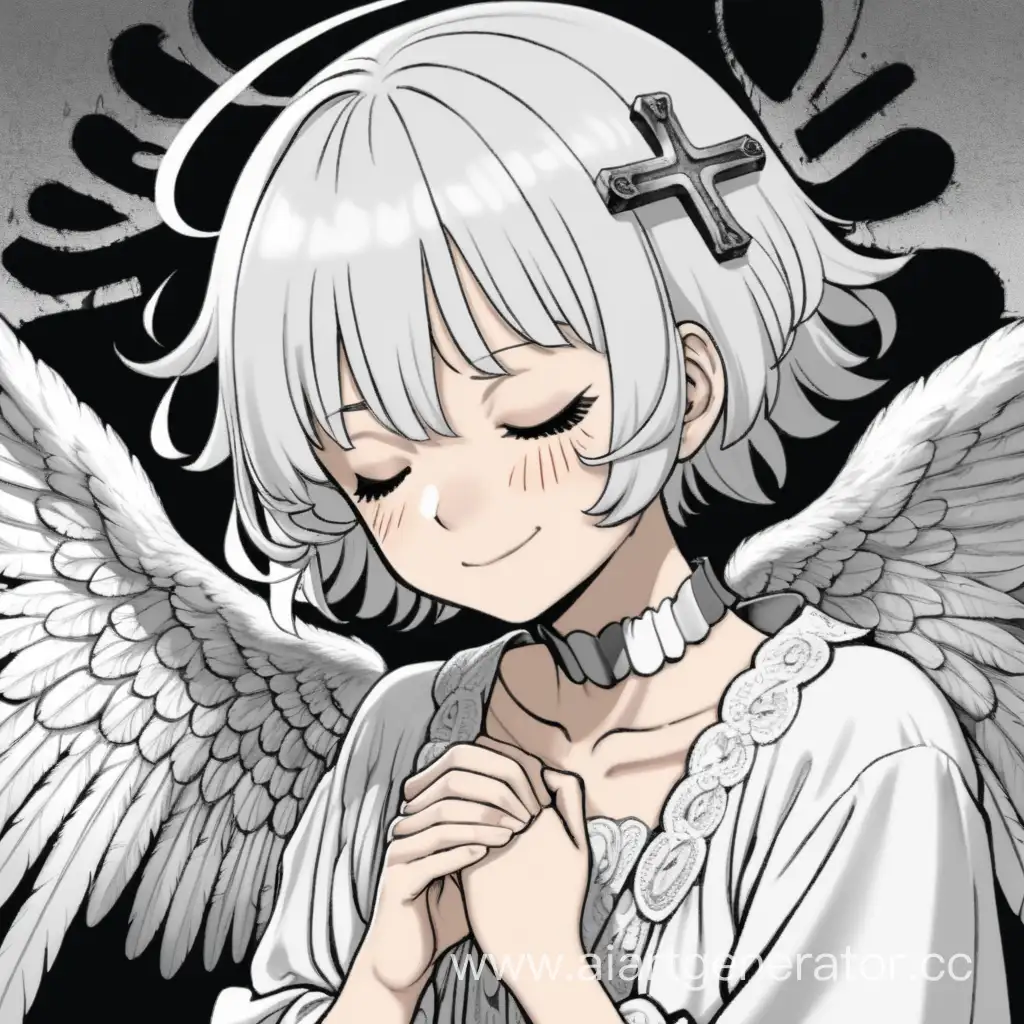 Serene-Japanese-Angel-with-White-Hair-and-Silver-Cross-in-Chainsaw-Man-Manga-Style
