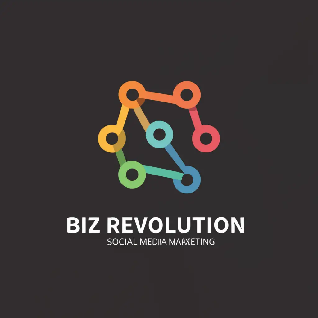 a logo design,with the text "Biz Revolution 
Social media marketing
", main symbol:Social media,Moderate,be used in Internet industry,clear background