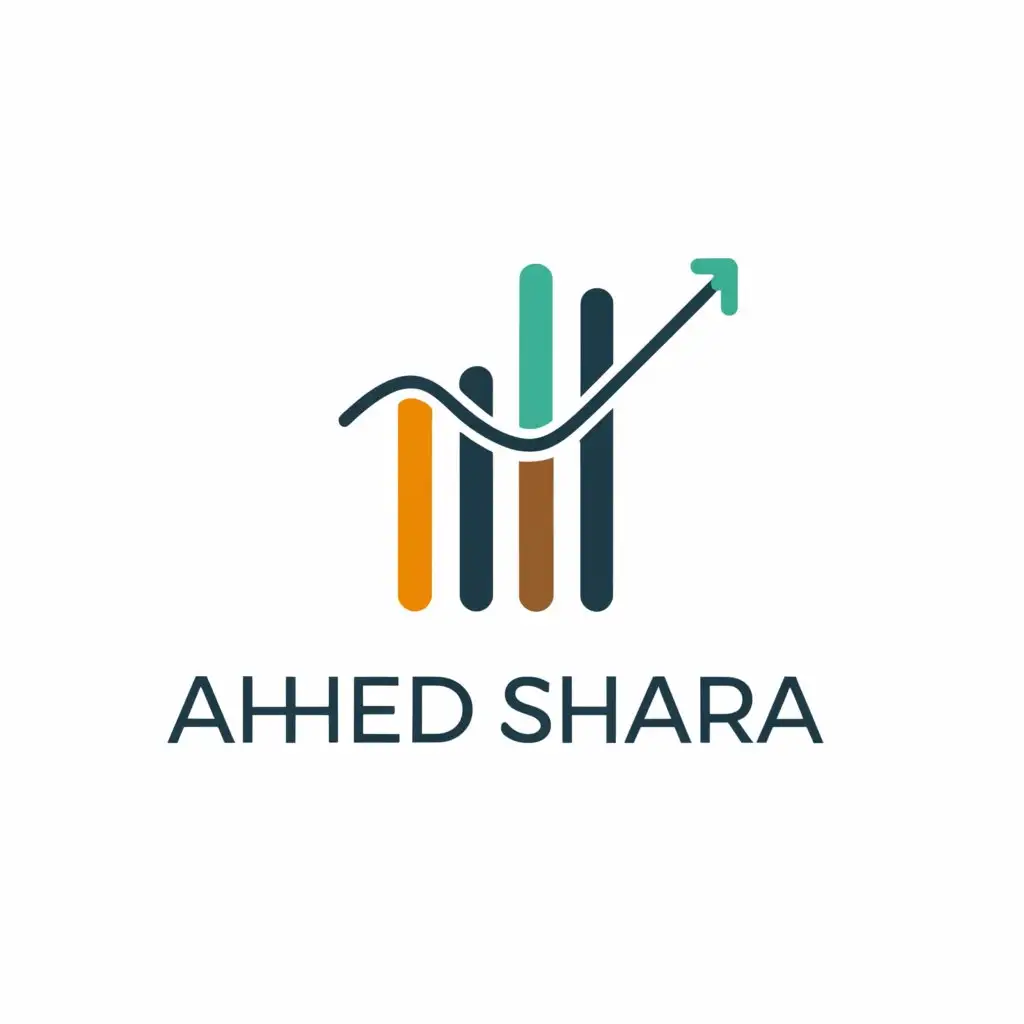 a logo design,with the text "Ahmed Sharara", main symbol:Statistics,Moderate,be used in Internet industry,clear background