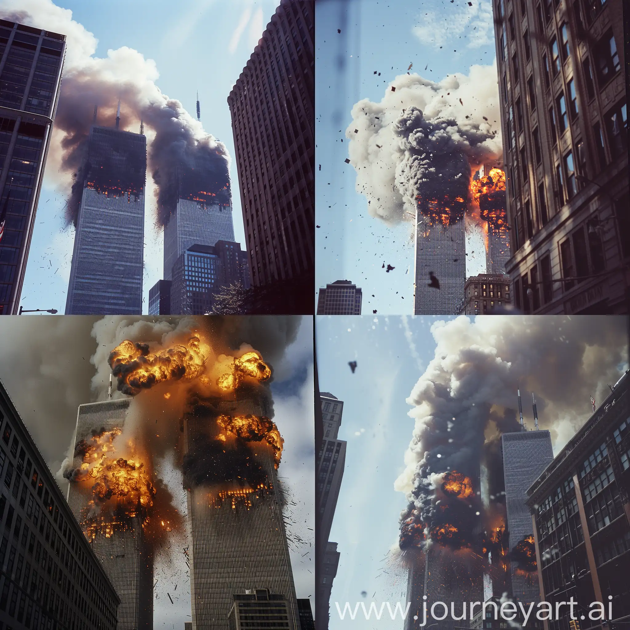 Twin-Towers-Engulfed-in-Flames