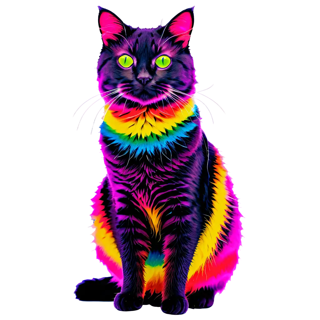 Vibrant-Rainbow-Cat-PNG-Image-Capturing-Whimsical-Feline-Magic-in-HighQuality-Format