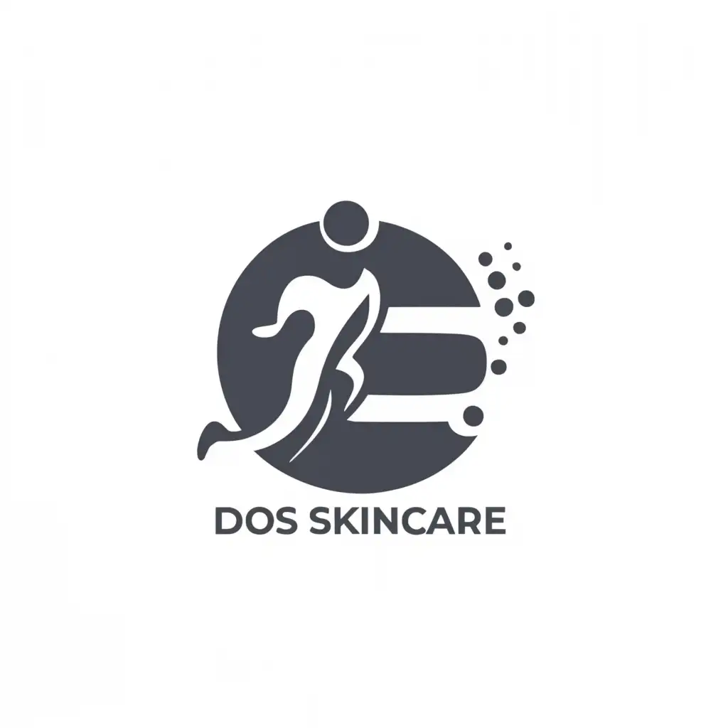 a logo design,with the text "DOS", main symbol:Our Business name is Dos And it stands for dirt, oil, and sweat and our brand is a skincare exfoliate for athletes to get dirt,oil, and sweat on there skin. We want the D To look like a person running, but still visibly a D, Then I want the O to be a sports Ball of any sort, but still visibly an O, Then I want the S to still be an S but to make it have sweat droplets coming off of it.,complex,be used in Beauty Spa industry,clear background