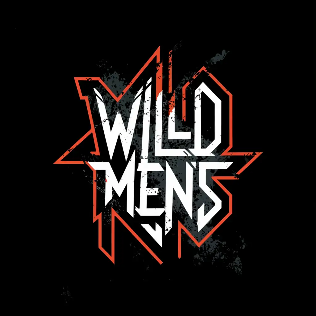 a logo design,with the text "Wild Mens", main symbol:punk metal rock-n-roll,Минималистичный,be used in Другие industry,clear background