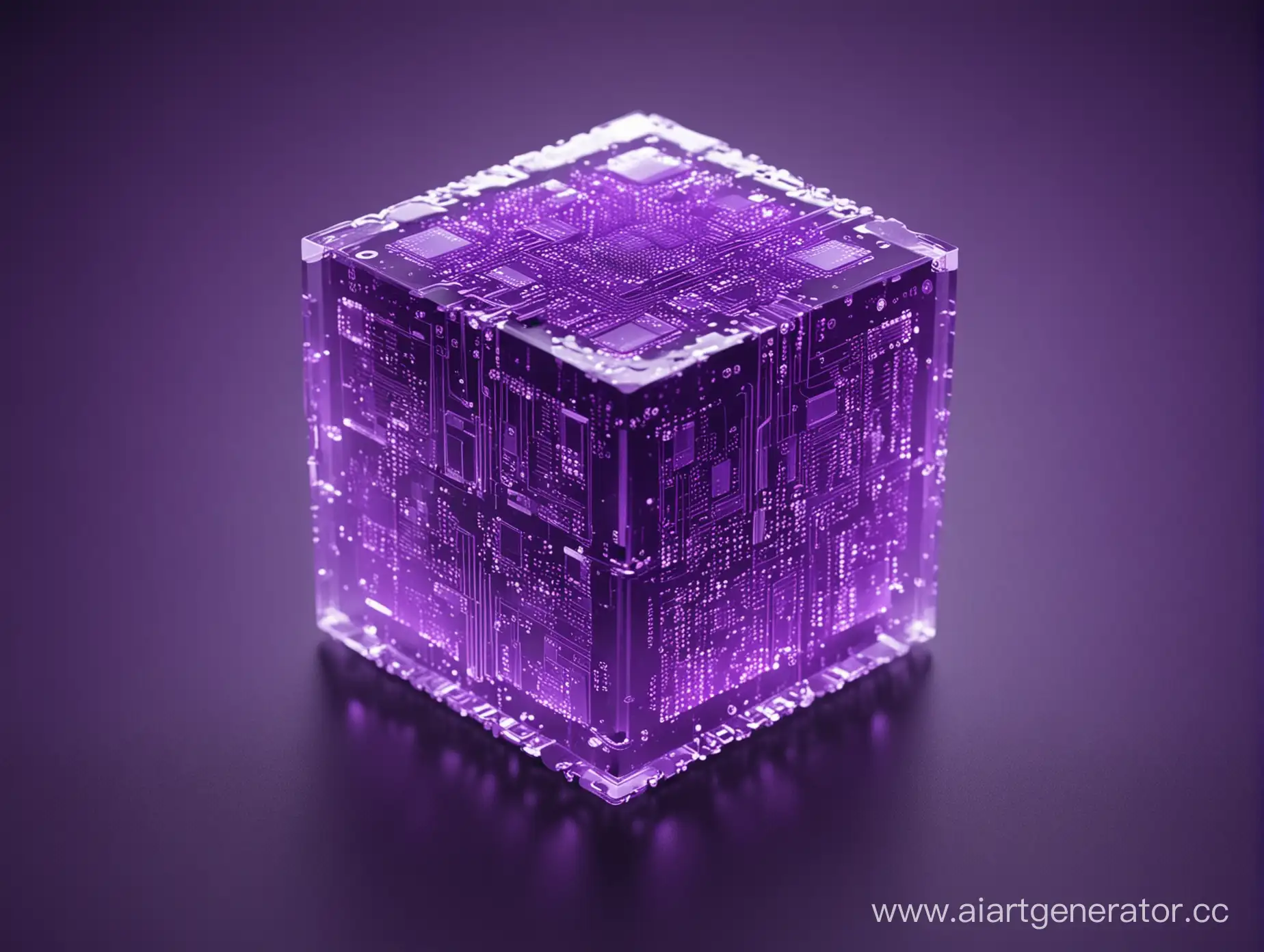 processor, chip, modern technology, modern computer technology, blockchain, squares, crystal squares, crystal, transparent, purple, glow, purple glow, high resolution, good quality, 2k