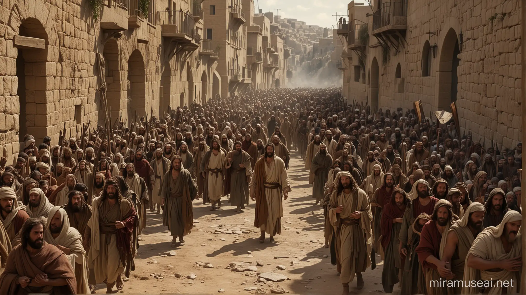 Realistic Jesus Entering Jerusalem 6K Resolution Inspired by The Passion of Christ