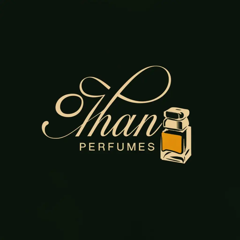 logo, 🍁, with the text "Khan perfumes", typography