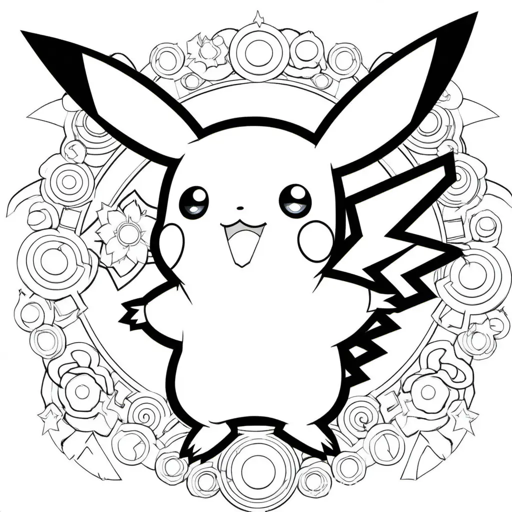 colouring pages Pikachu