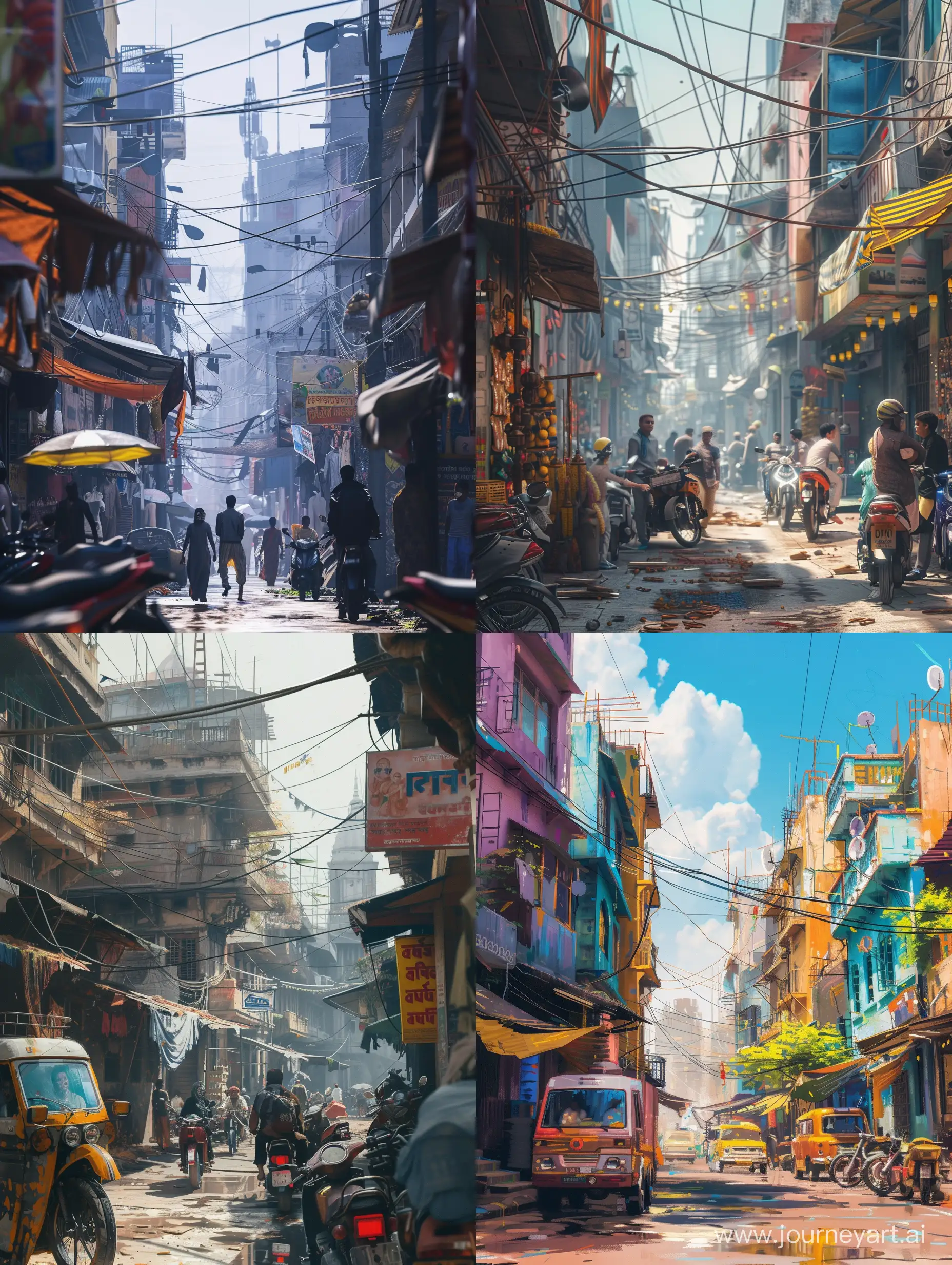 Image of street of India in year 2050, futuristic