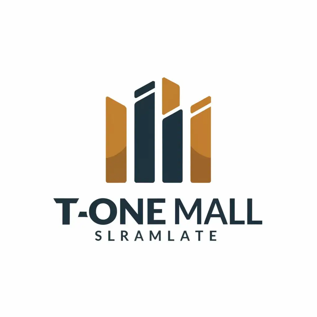 LOGO-Design-For-T-One-Mall-Bold-Building-Symbol-for-Real-Estate-Industry