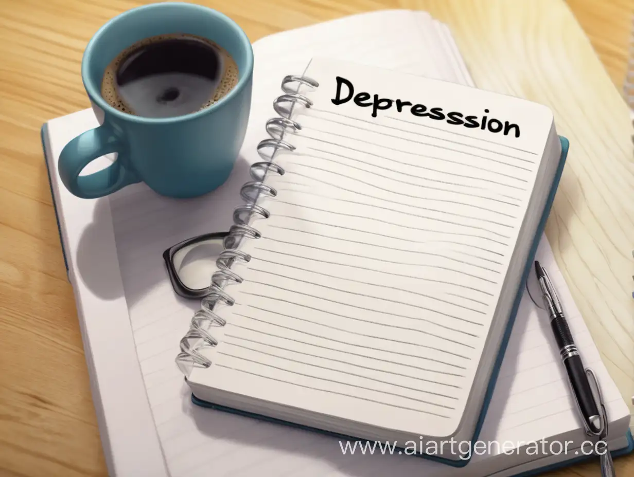 Preview for a video on coping with depression, accepting challenges, diary with reflections