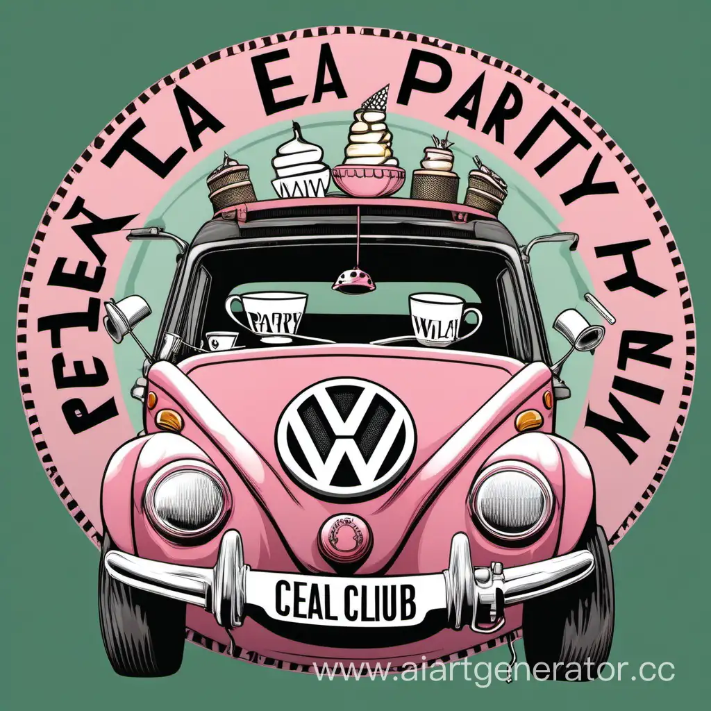 Chic-Tea-Party-in-a-Vintage-VW-Expert-Sealant-Repair-Club-Gathering