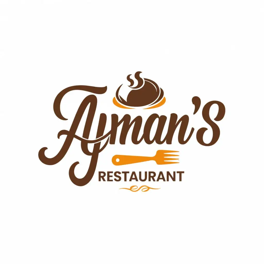logo, Dish restaurant, with the text "Ayman's", typography, be used in Restaurant industry