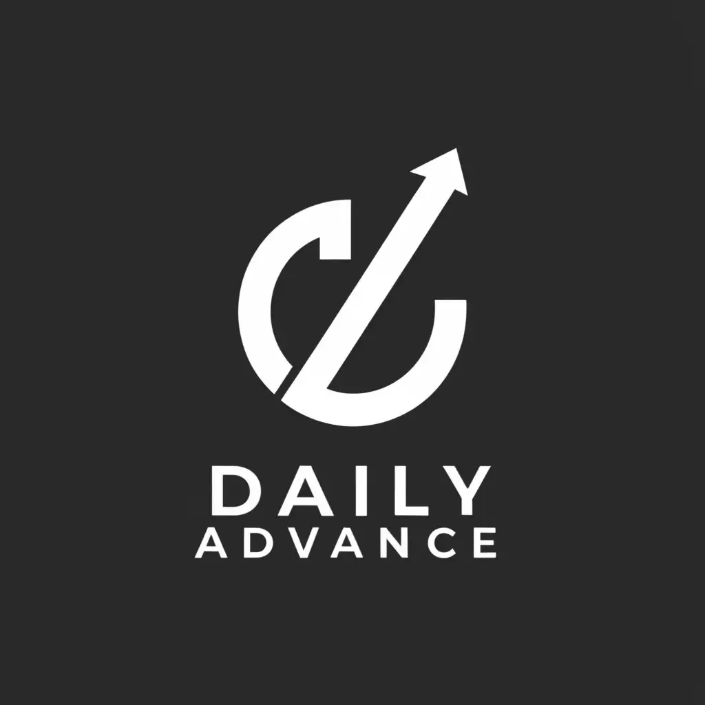 a logo design,with the text "Daily advance", main symbol:Daily advance,Moderate,be used in Internet industry,clear background