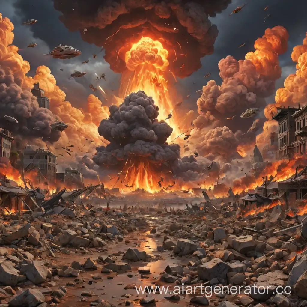 Colorful-Cartoon-Armageddon-Scene-with-Explosions-and-Characters