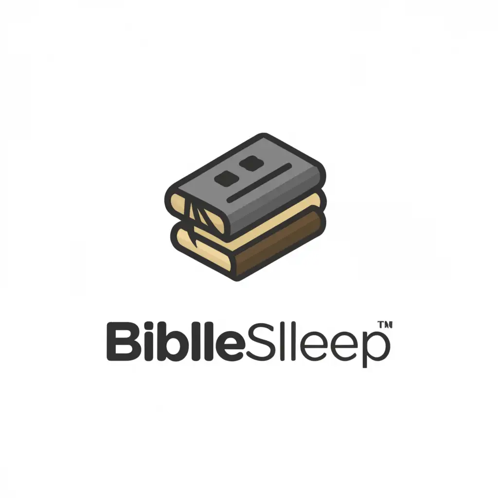 a logo design,with the text "BibleSleep", main symbol:Bible cushion,Moderate,clear background: remove L in bible and sleep
