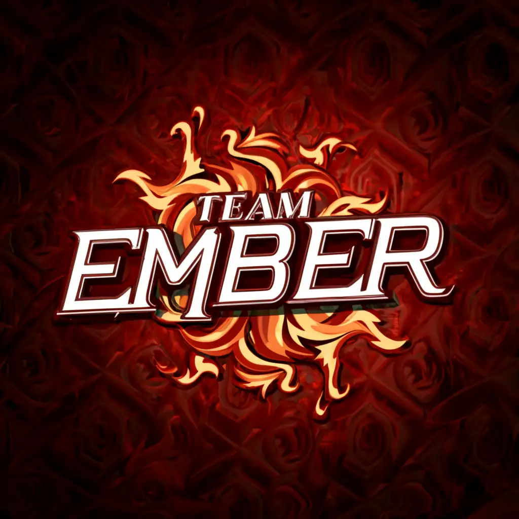 a logo design,with the text "Team Ember", main symbol:fiery ember,complex,clear background