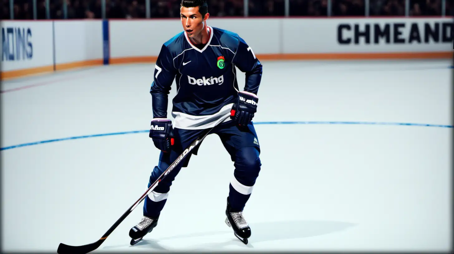 Cristiano Ronaldo Excels in Ice Hockey Match Thrilling Fans with a 21 Victory