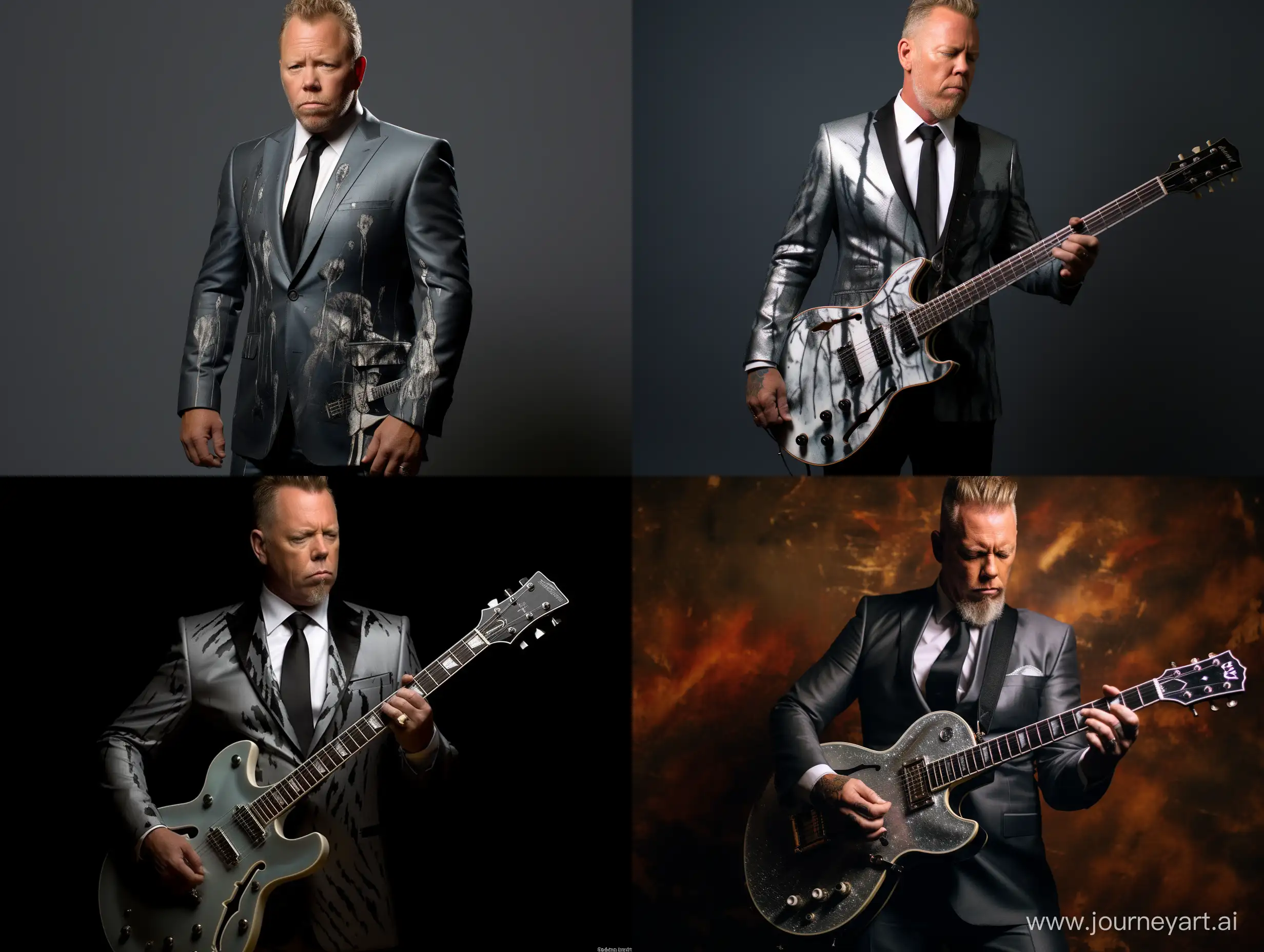 James Hetfield from Metallica wearing a suit
