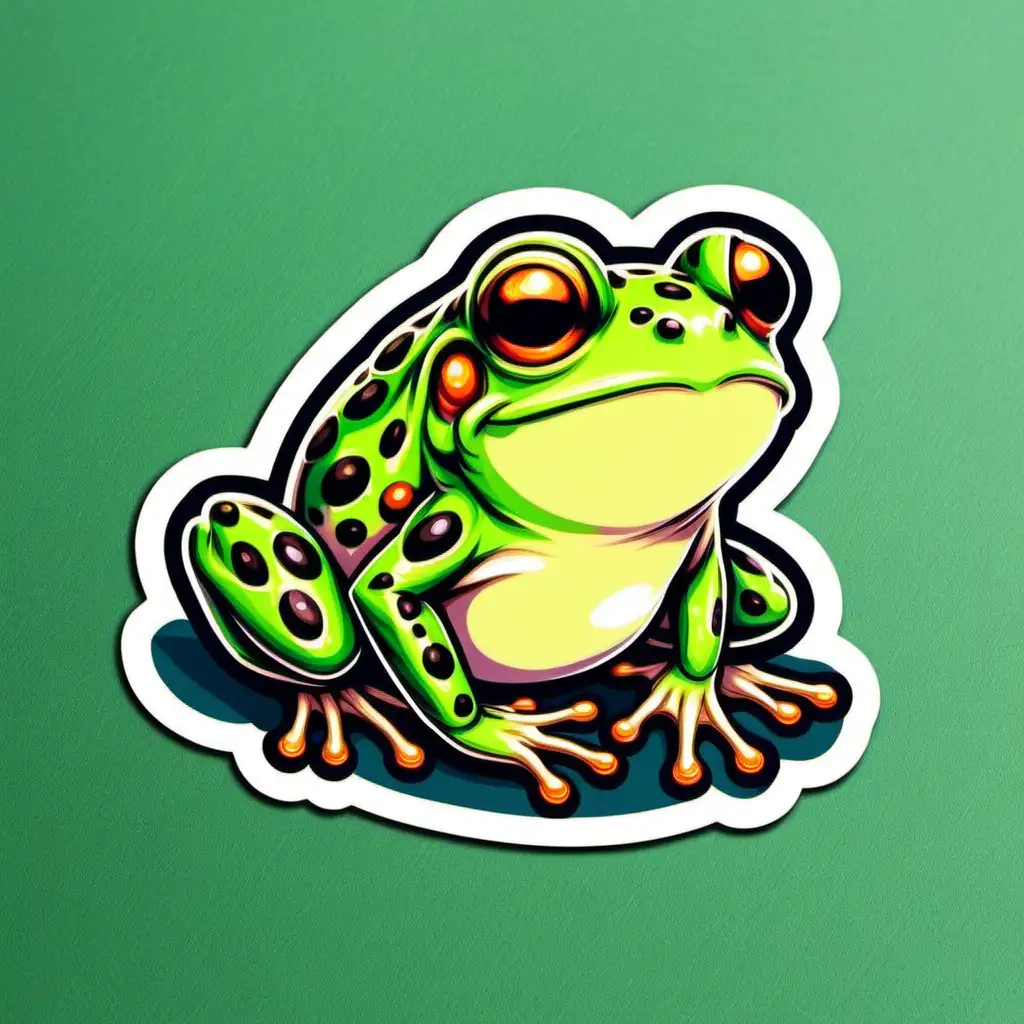 Colorful Frog Sticker Collection for Nature Enthusiasts