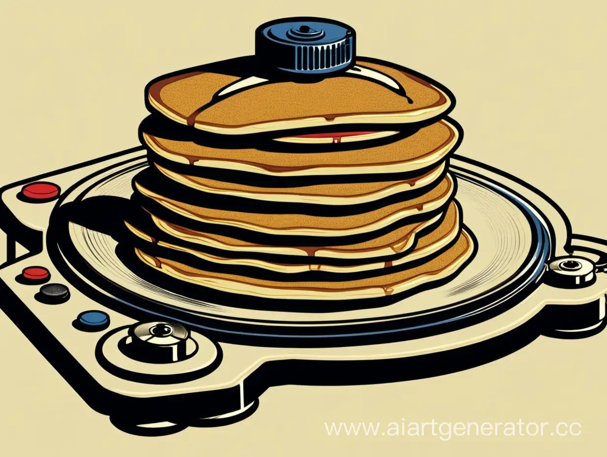 Homemade-Pancakes-and-Vintage-Vinyl-Records