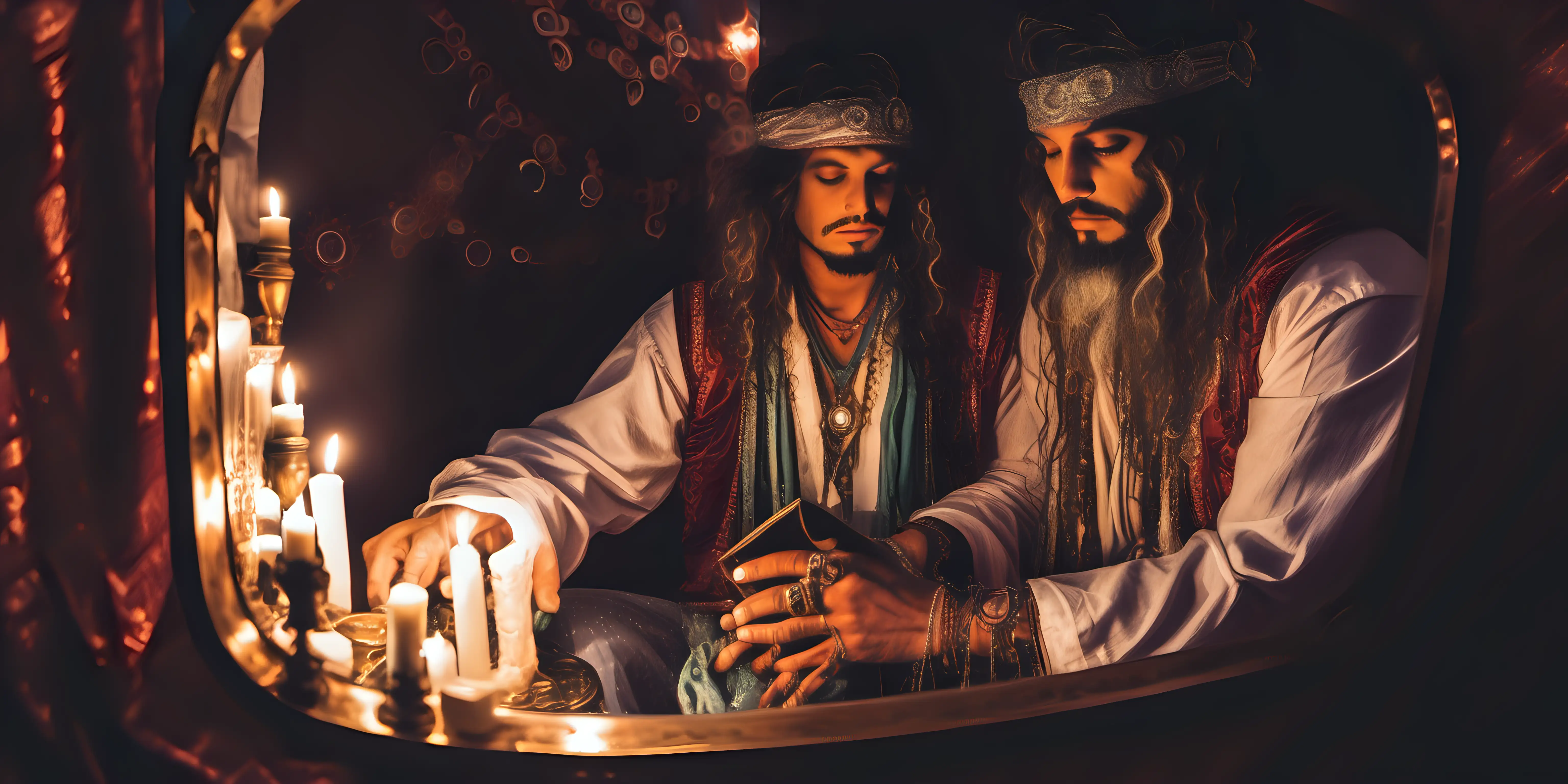 Magical Acts of Gypsy Sorcerer Joseph Mirror Scrying and Healing Wonders