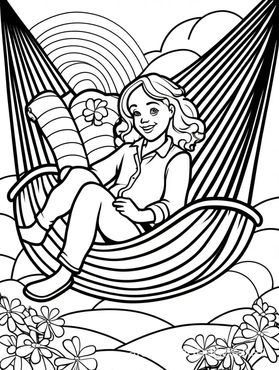 Leprechaun-Relaxing-in-Rainbow-Hammock-St-Patricks-Day-Coloring-Page-for-Kids